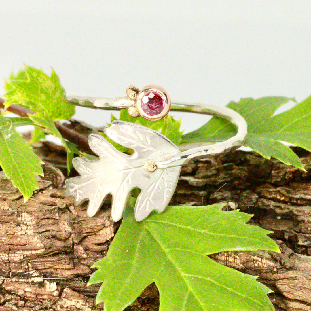 Ruby & Hawthorn Solitaire Open Ring
