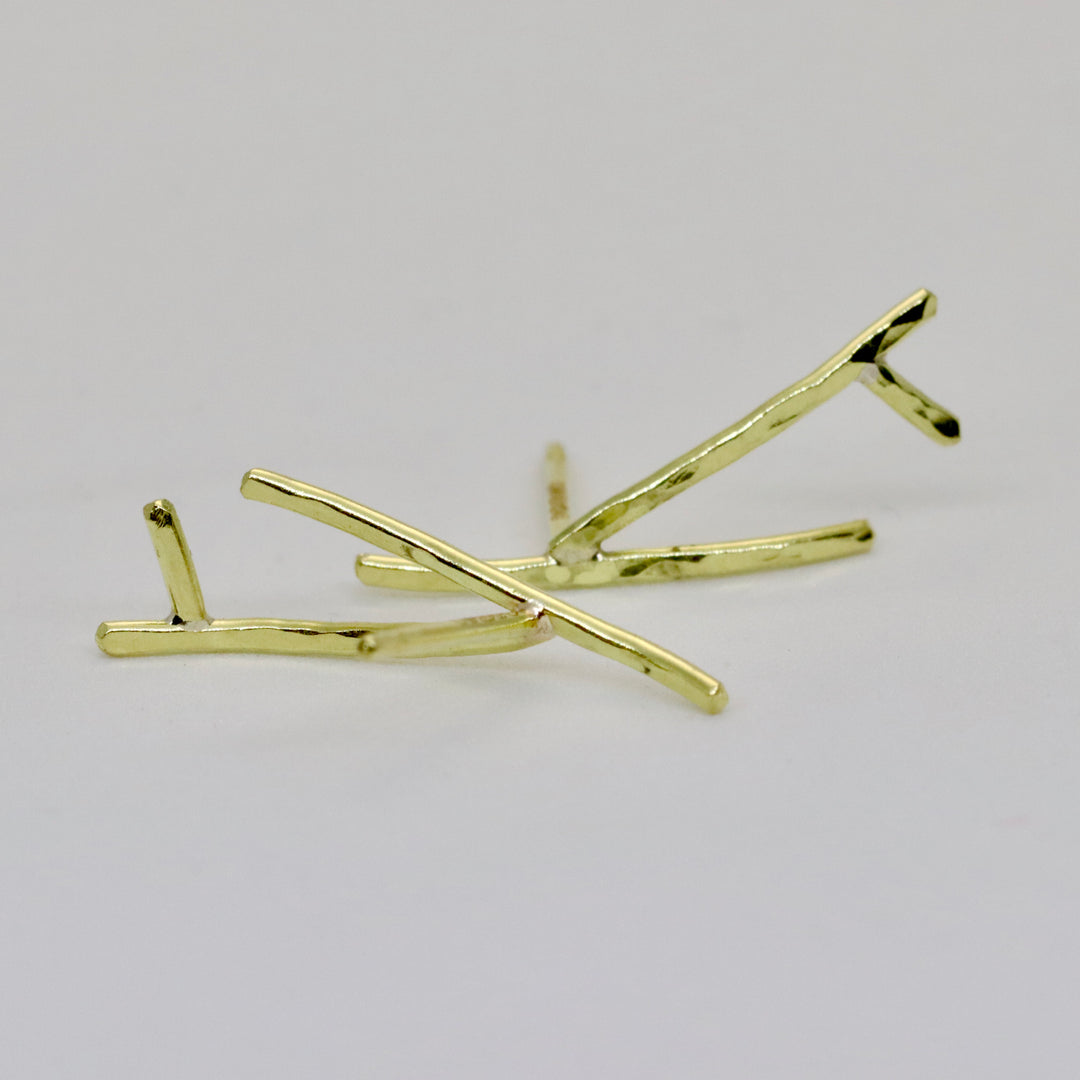 Gold Twig Studs