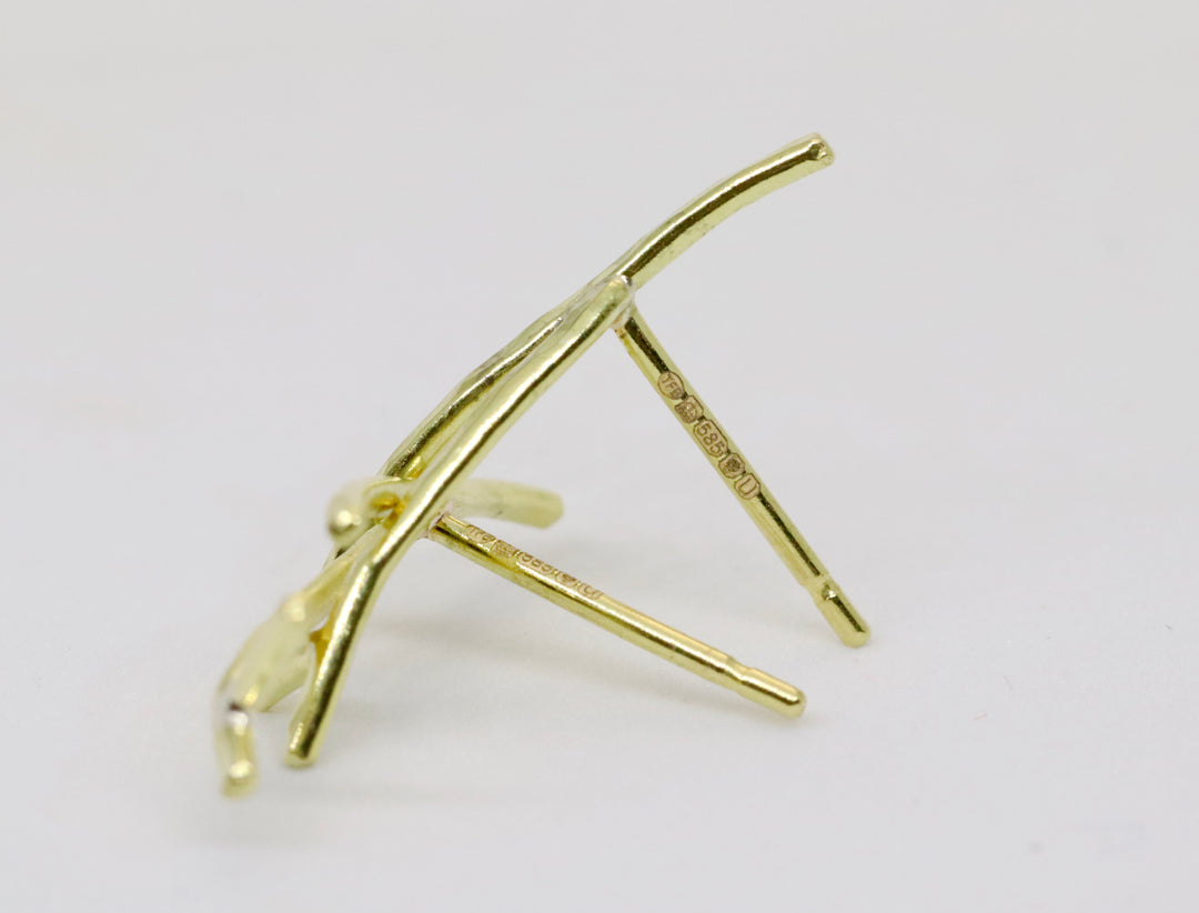 Gold Twig Studs