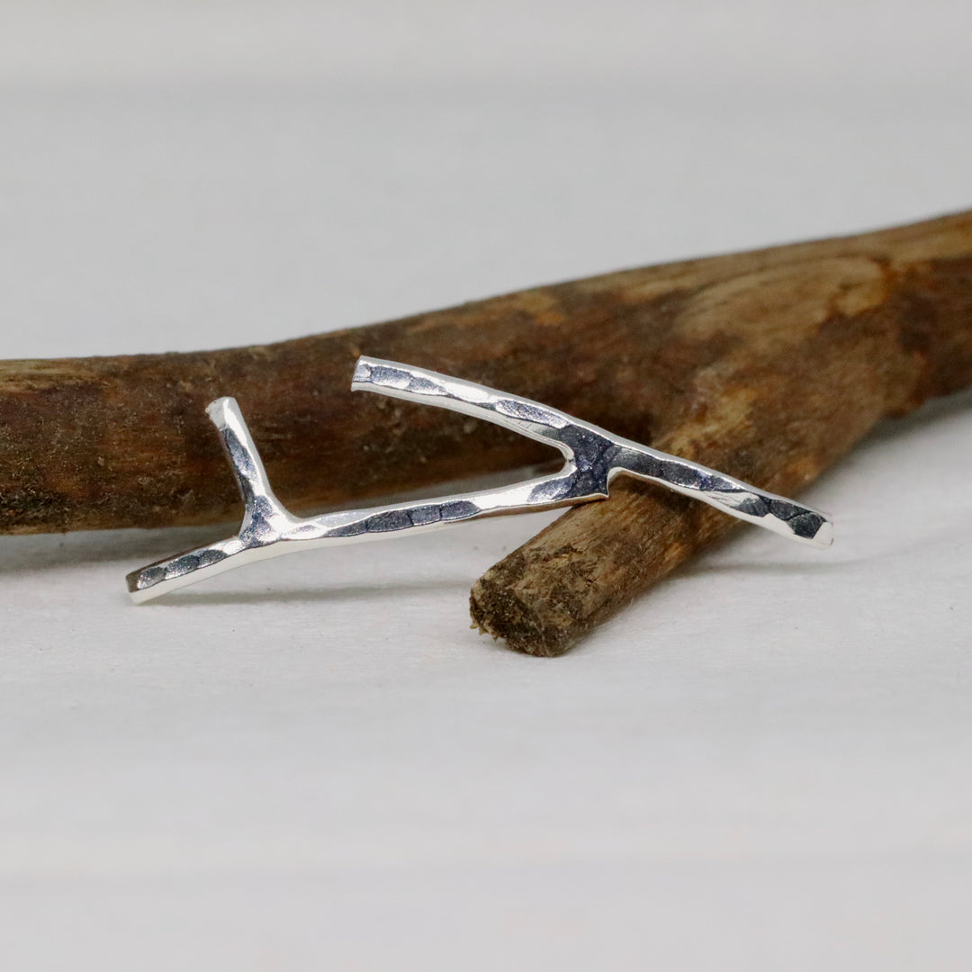 Silver Twig Studs