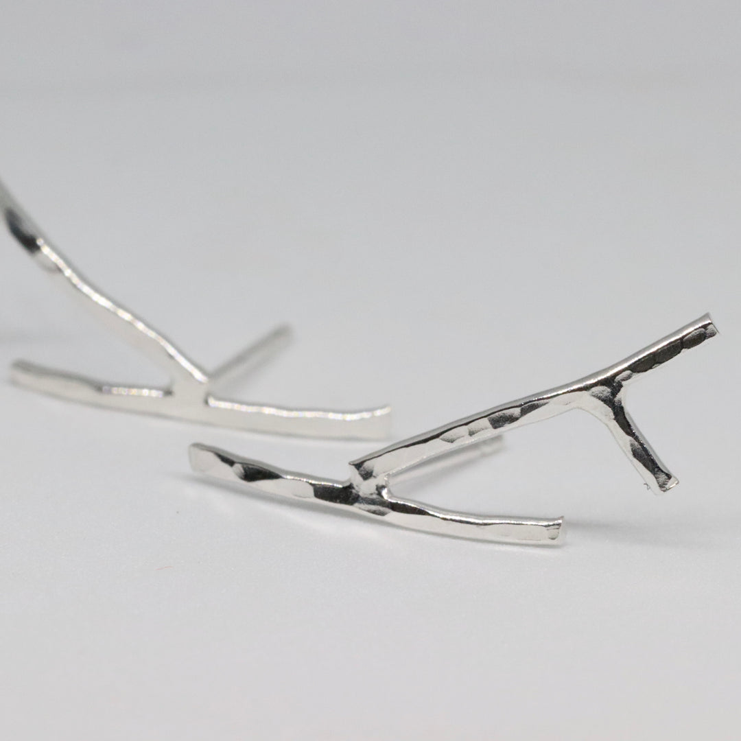 Silver Twig Studs