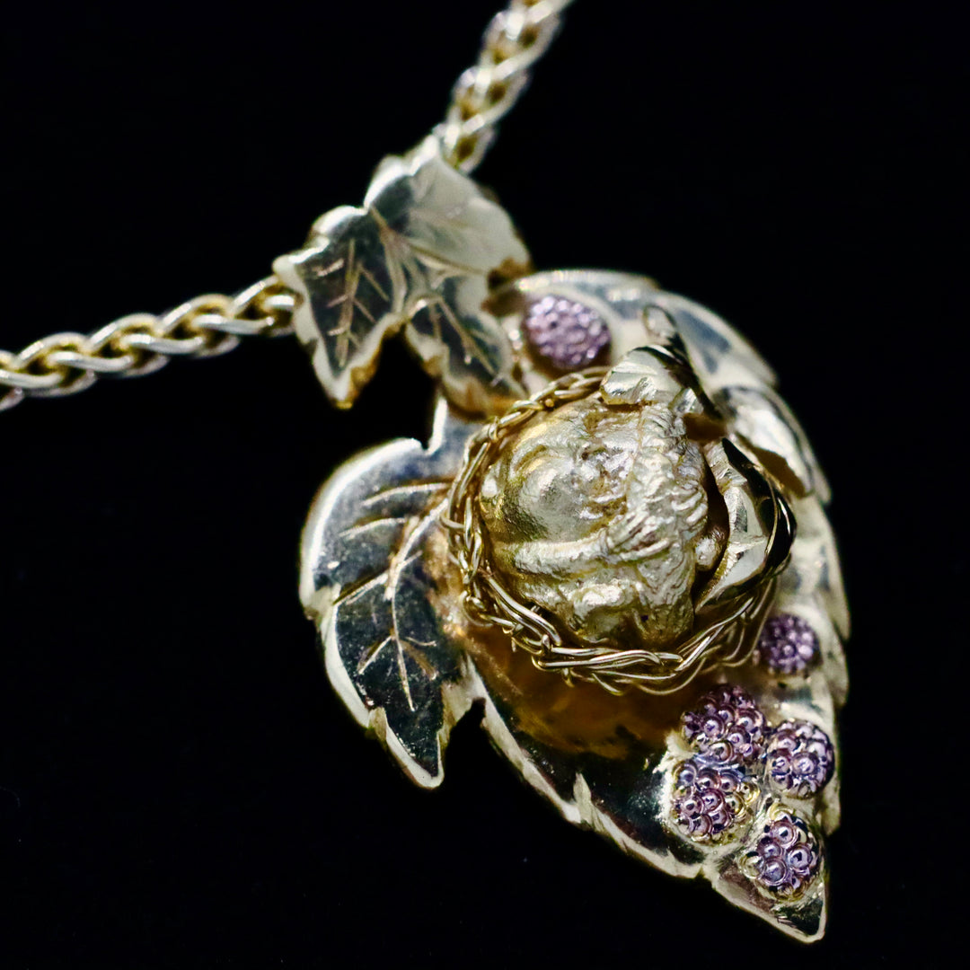 Bramble Silver Dormouse Necklace