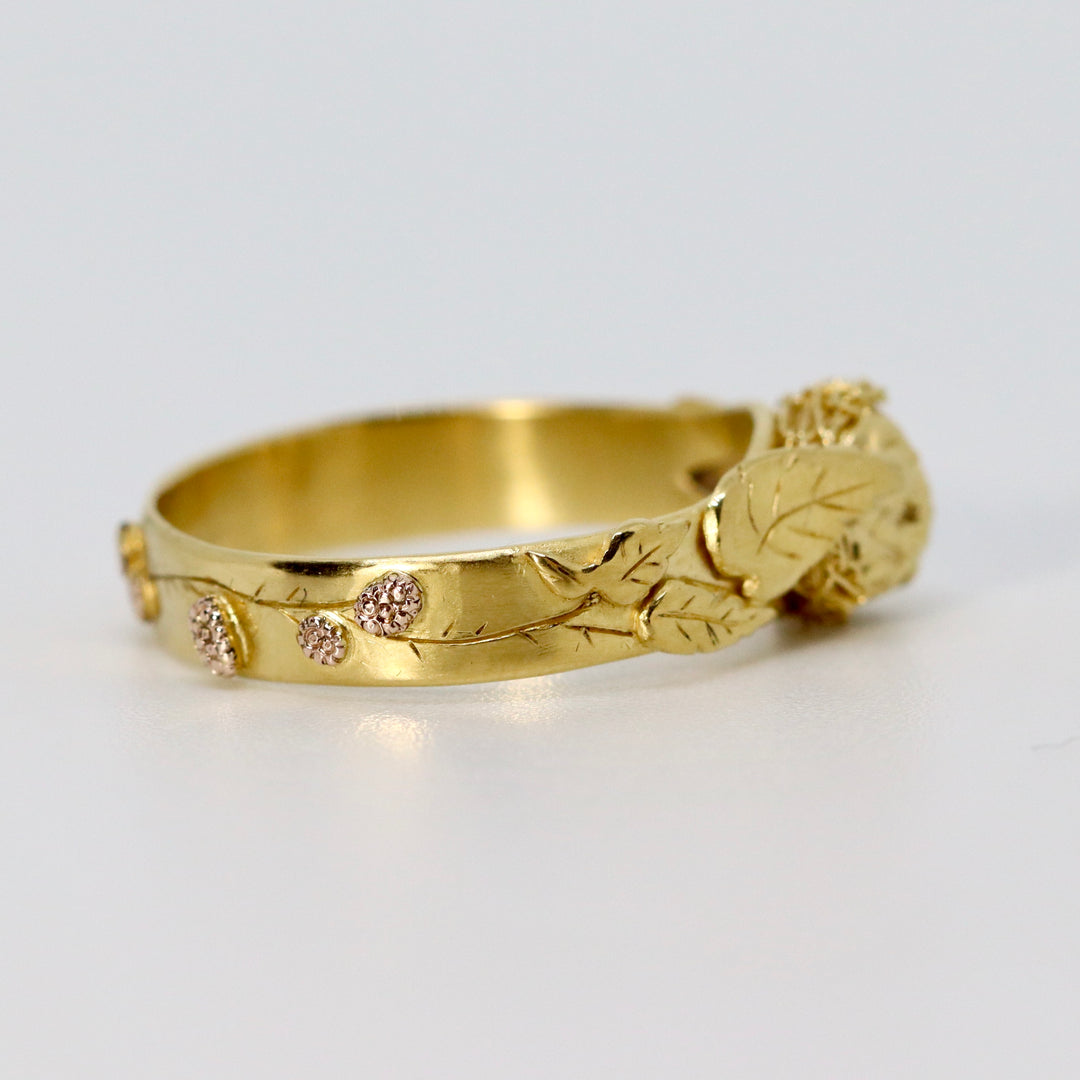 Hazel Dormouse Gold Ring