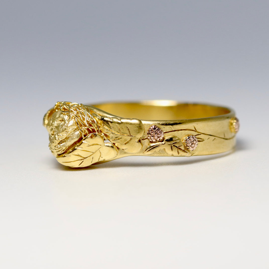 Hazel Dormouse Gold Ring