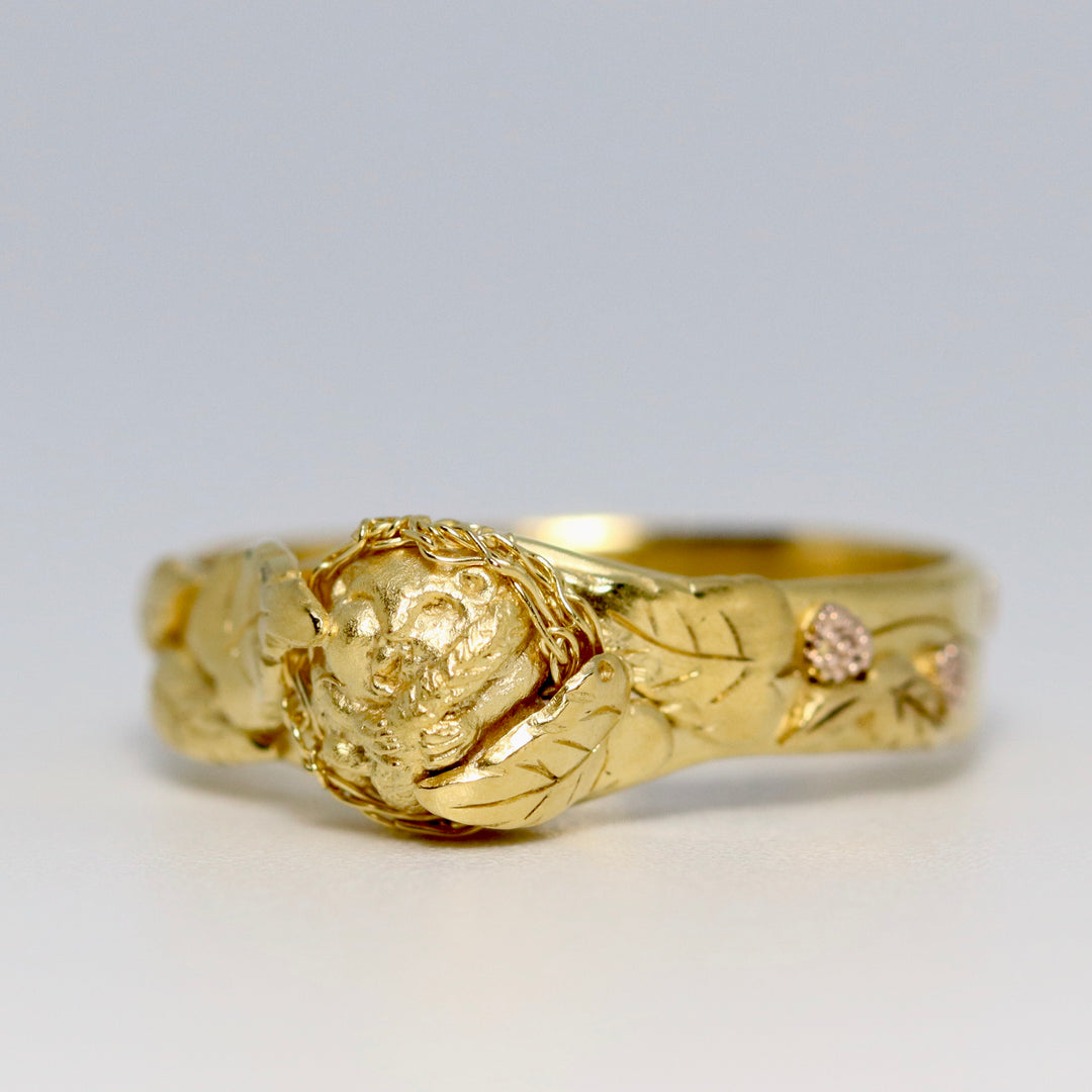 Hazel Dormouse Silver Ring