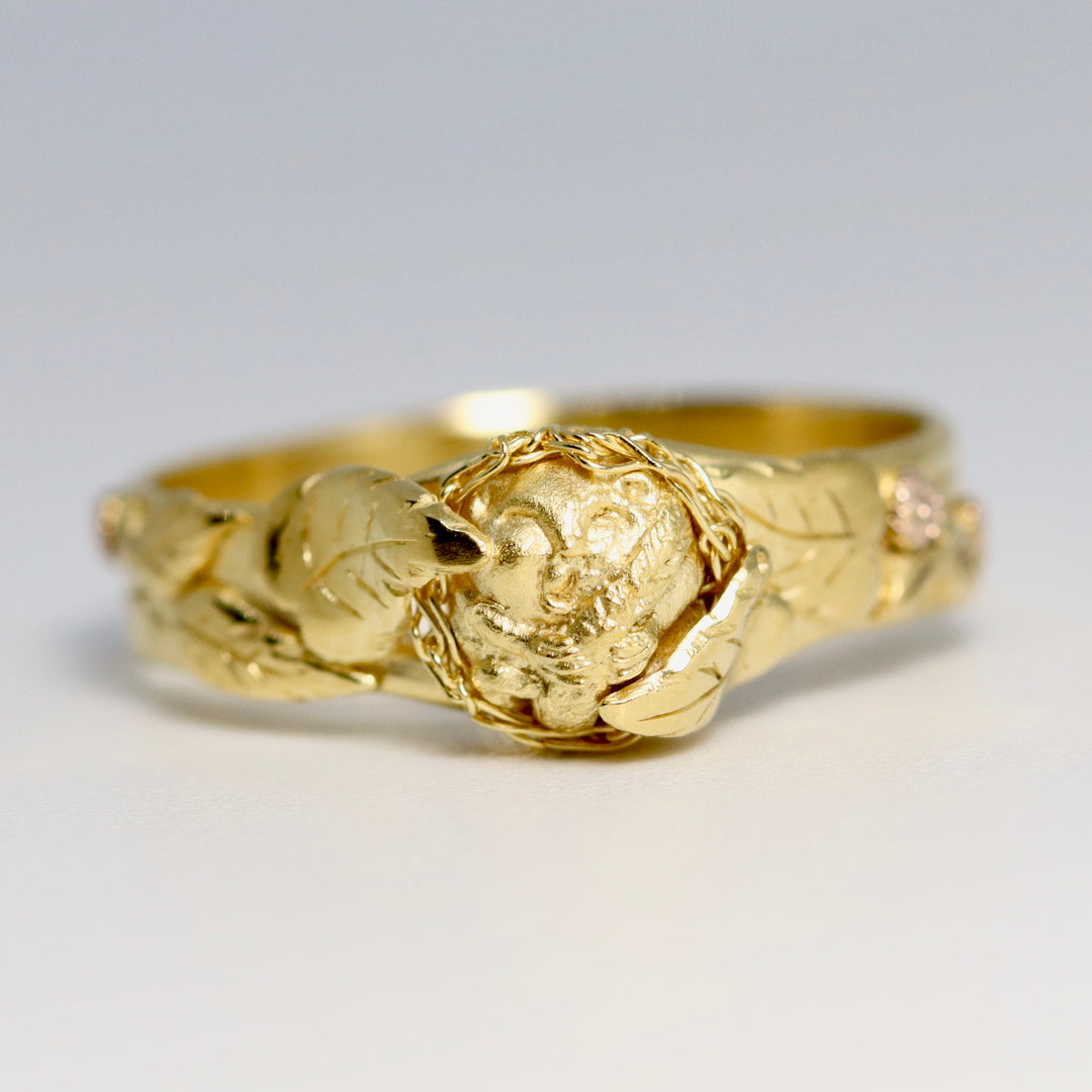 Hazel Dormouse Silver Ring