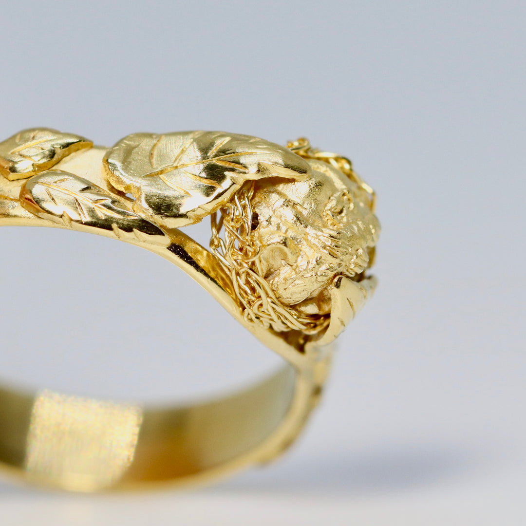 Hazel Dormouse Gold Ring