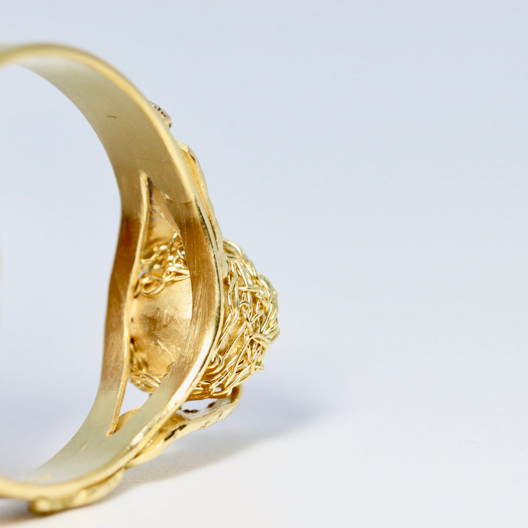 Hazel Dormouse Gold Ring