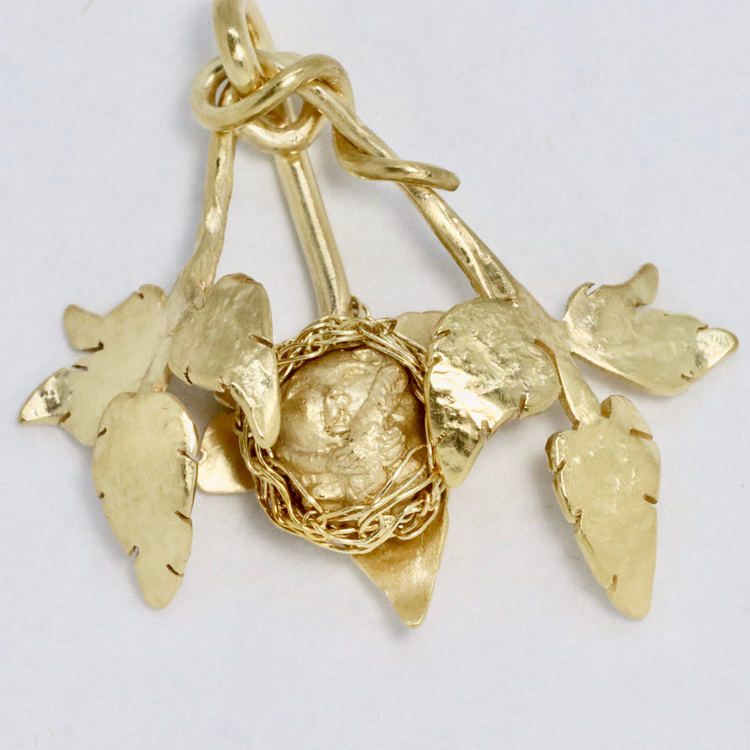 Cobnut Gold Dormouse Kinetic Pendant