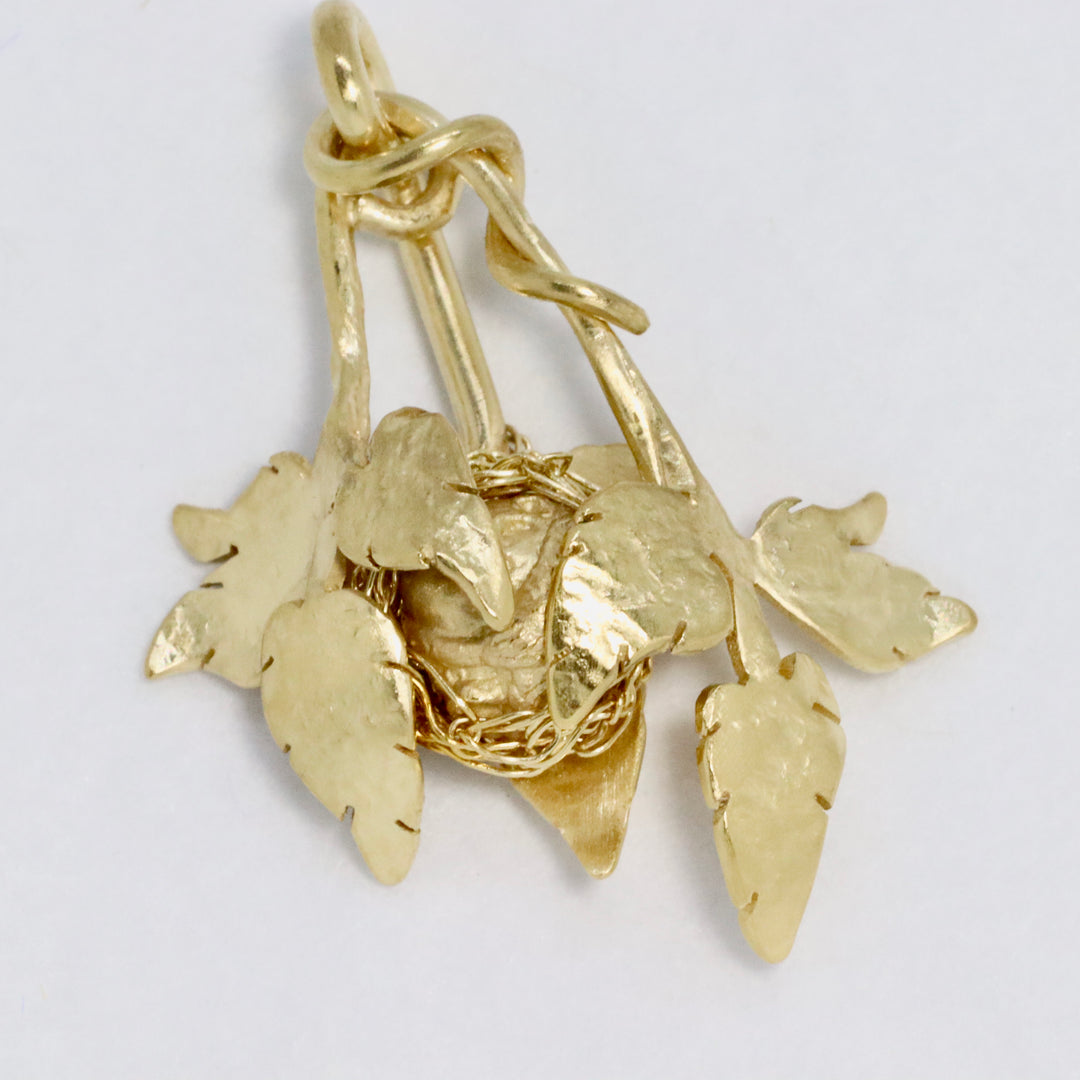 Cobnut Gold Dormouse Kinetic Pendant