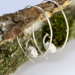 Load image into Gallery viewer, Blackberry Dreams Dormouse Hoop Earrings
