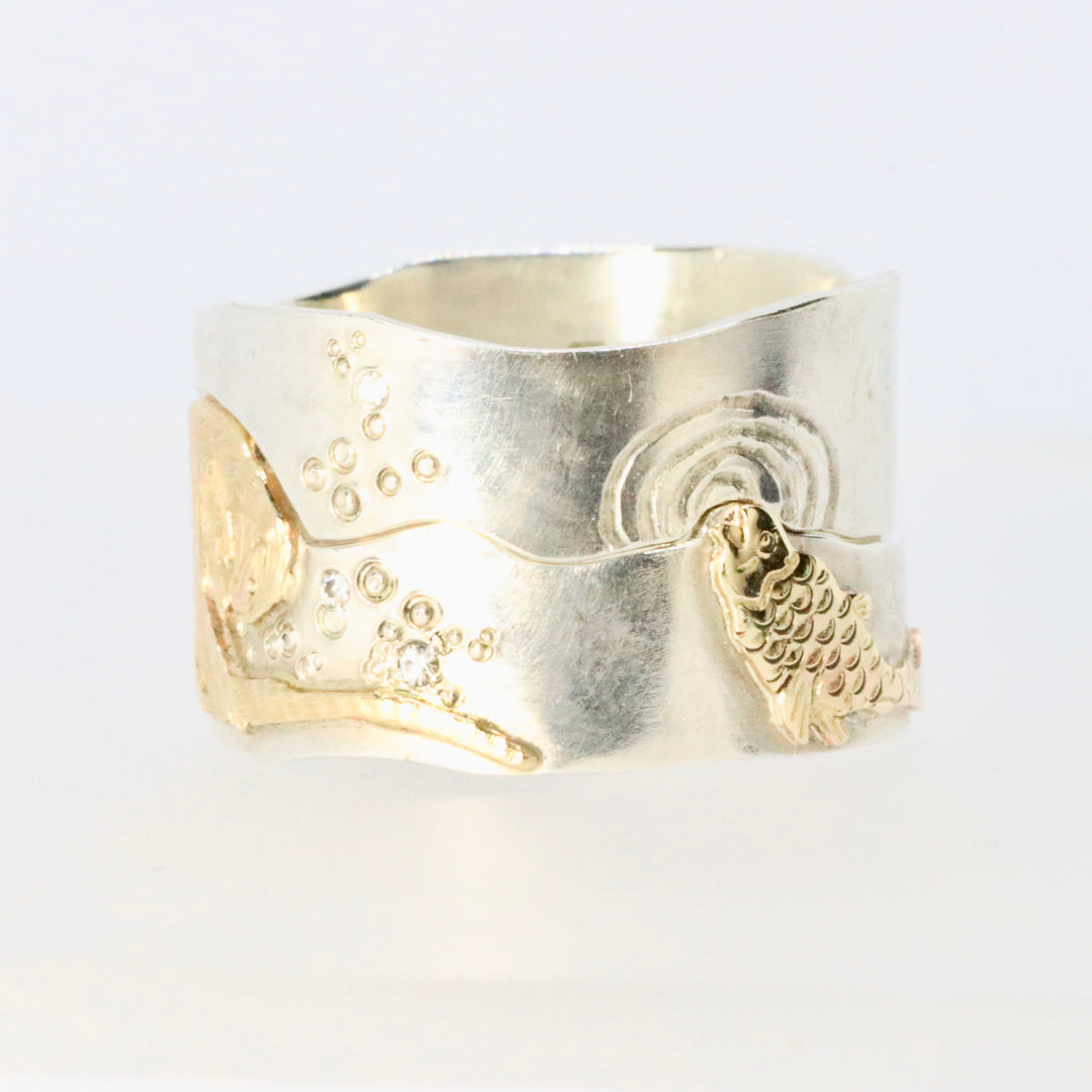 River Otter Trout Perfect Pair Ring