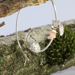 Load image into Gallery viewer, Blackberry Dreams Dormouse Hoop Earrings
