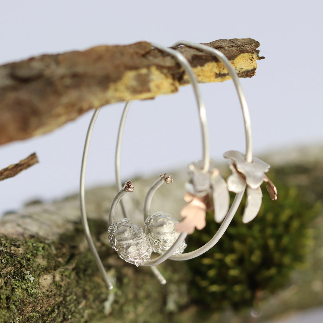 Blackberry Dreams Dormouse Hoop Earrings