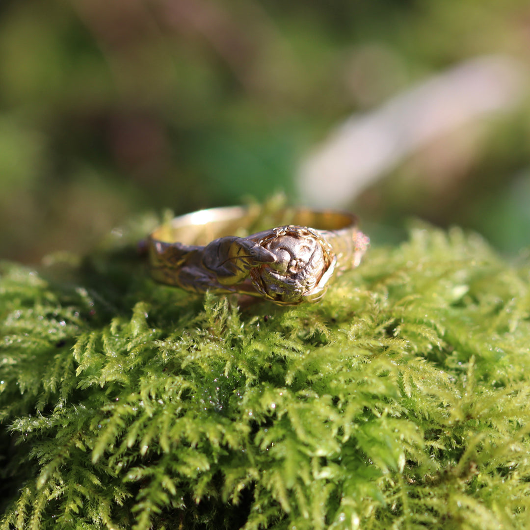 Hazel Dormouse Gold Ring