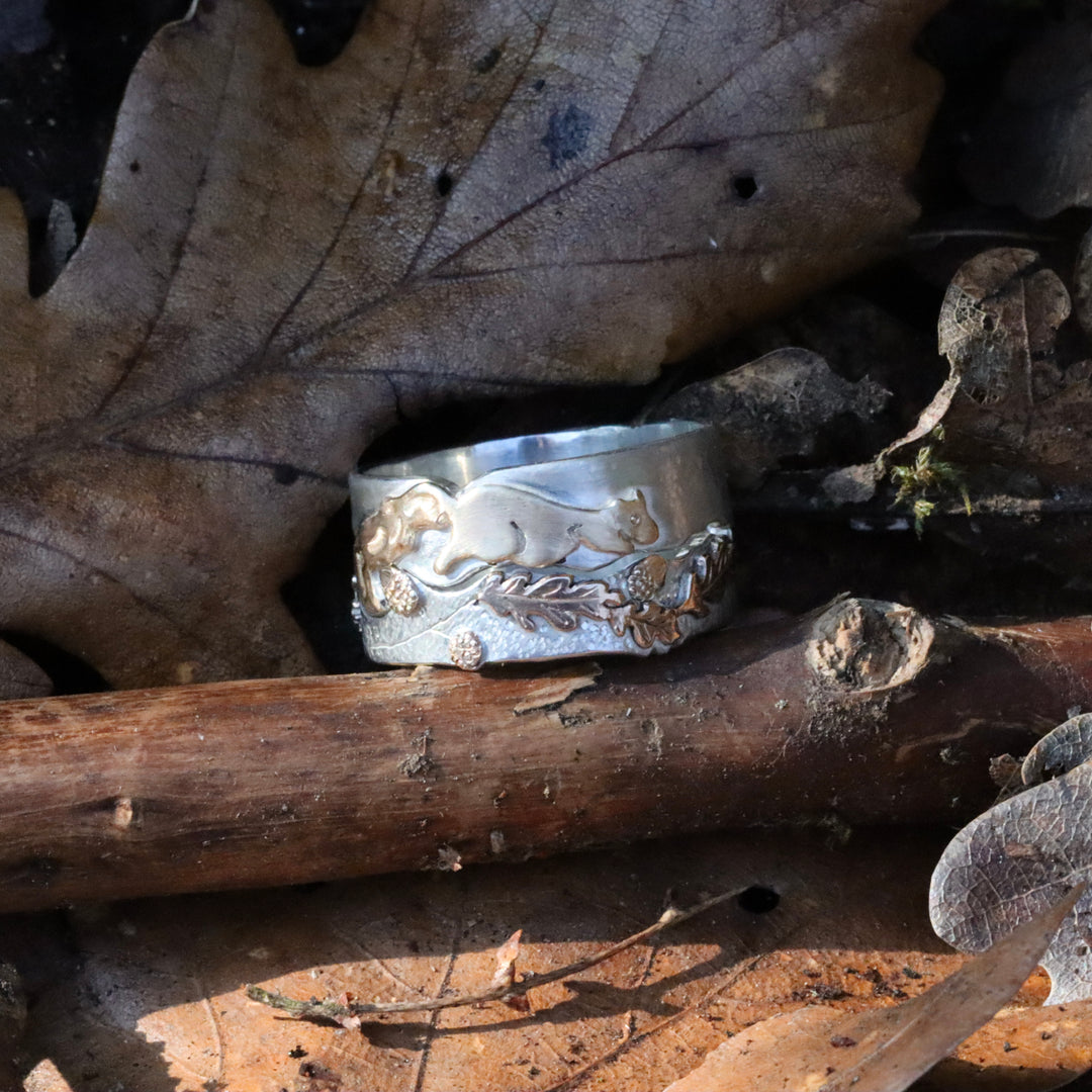 Squirrel Acorn Perfect Pair Ring