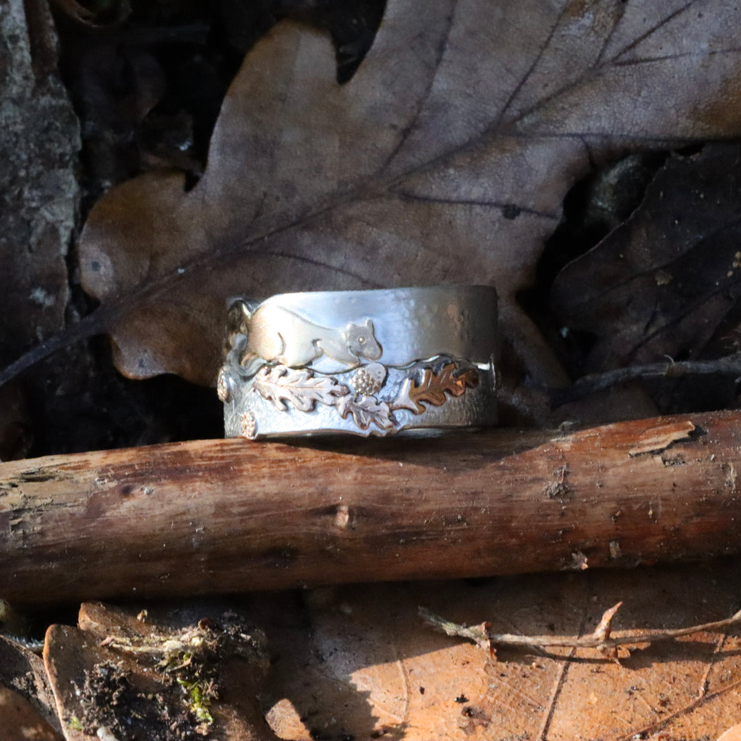 Squirrel Acorn Perfect Pair Ring