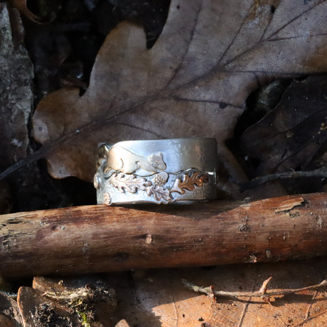 Squirrel Acorn Perfect Pair Ring