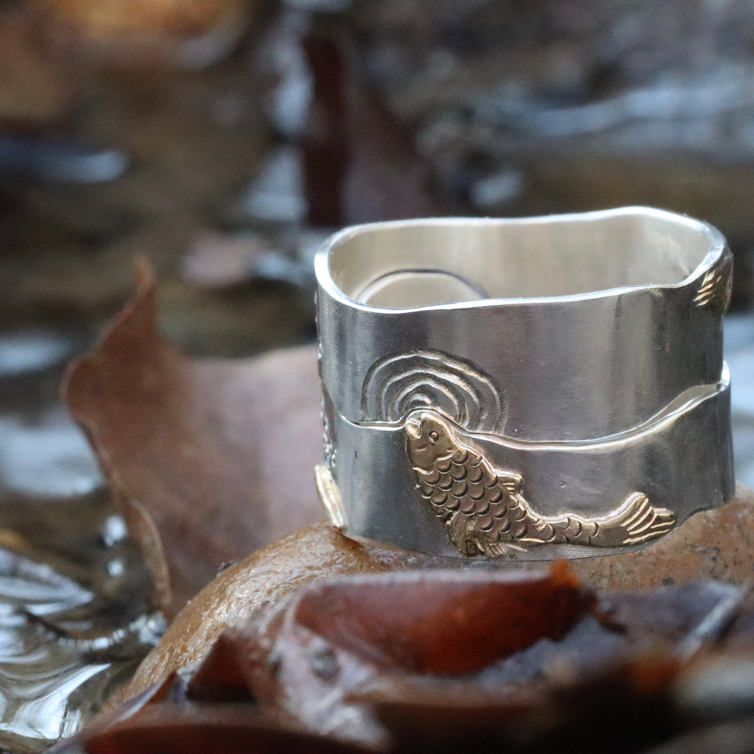 River Otter Trout Perfect Pair Ring