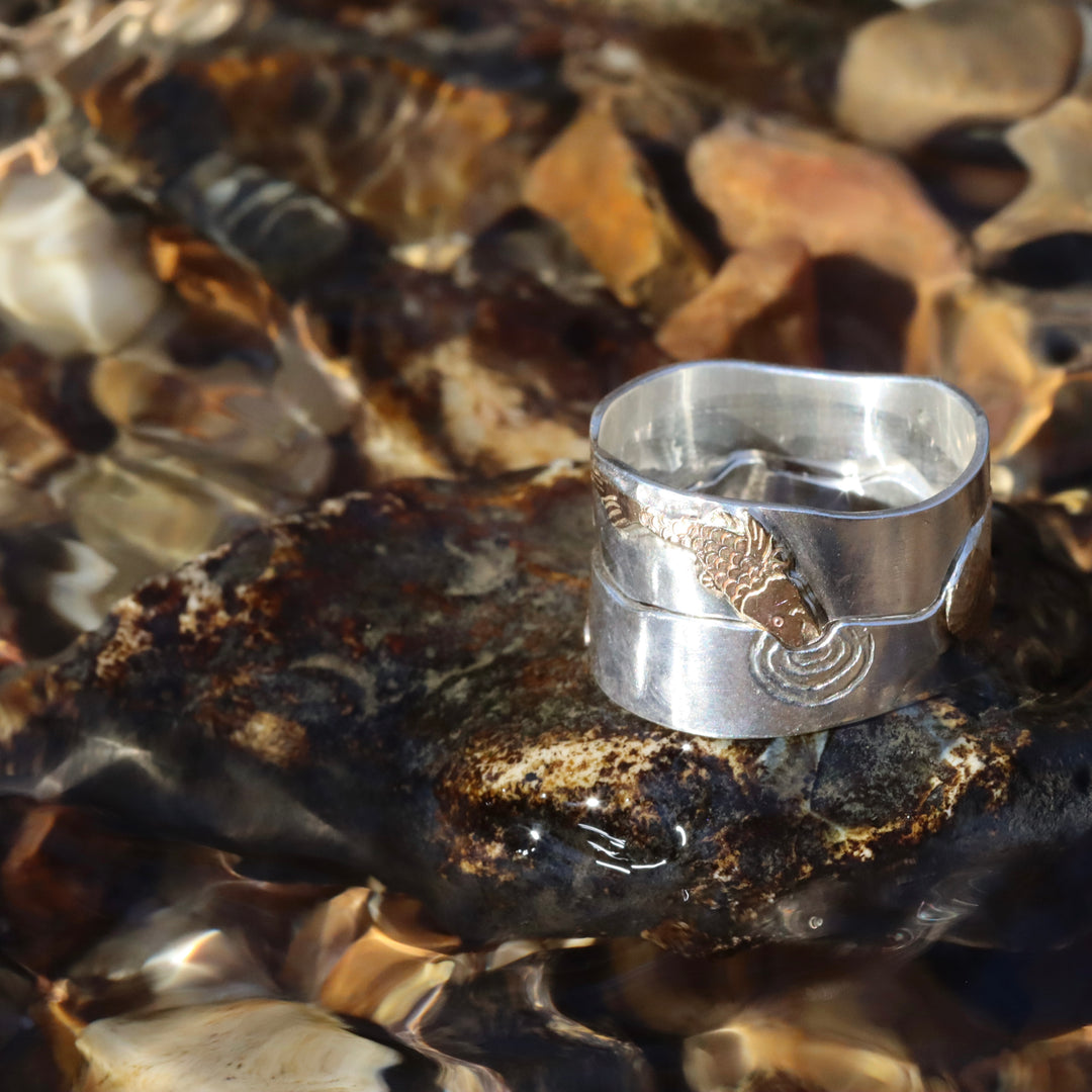 River Otter Trout Perfect Pair Ring