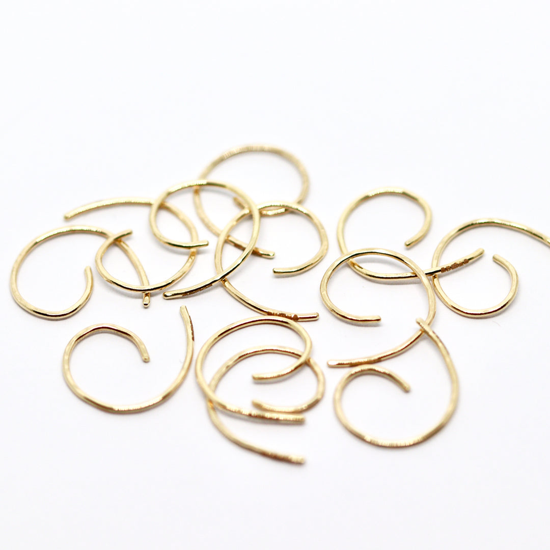 Gold Scroll Huggy Hoops