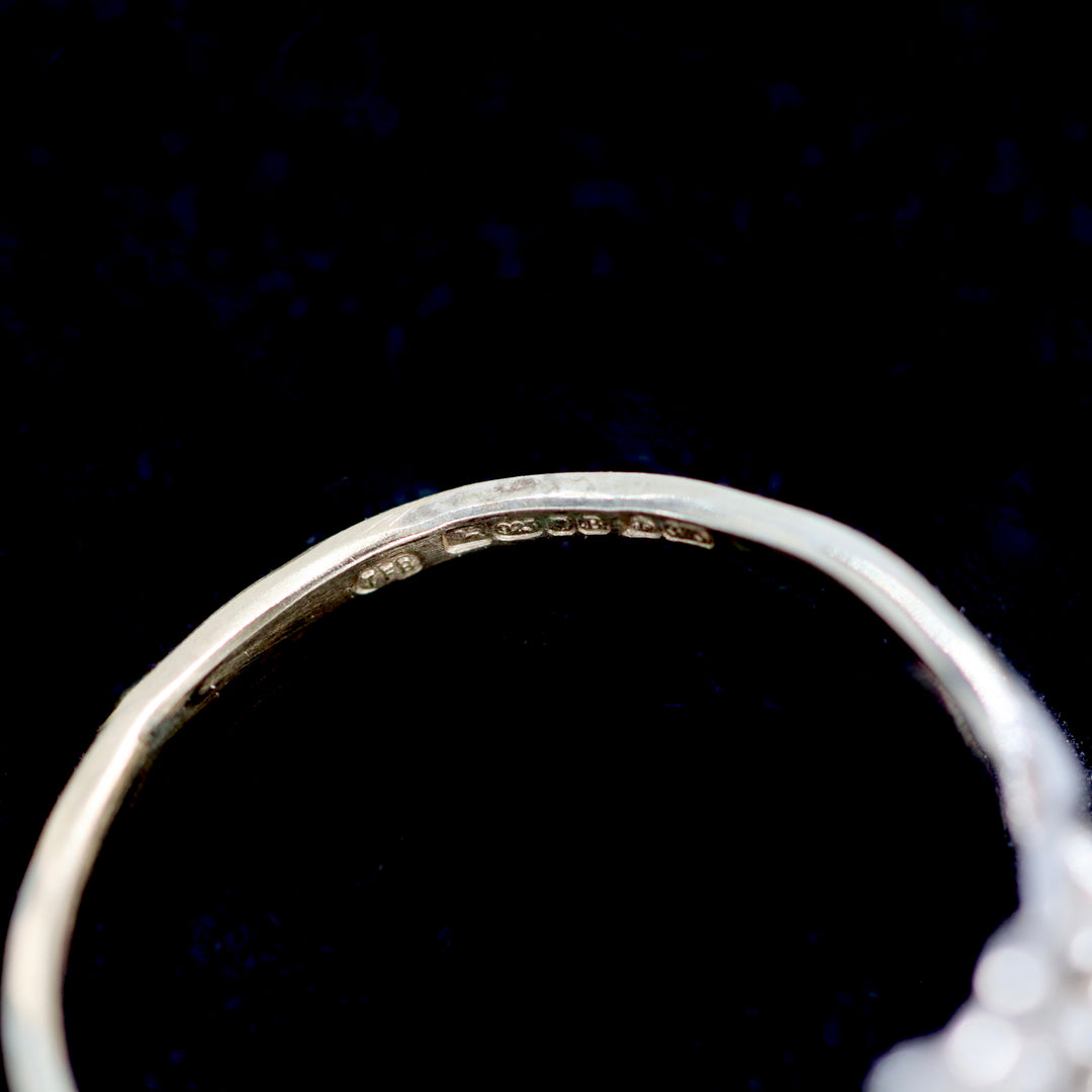 9ct Gold & Silver Moissanite Fern Ring