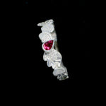 Load image into Gallery viewer, Pink Tourmaline Silver Oak Ring