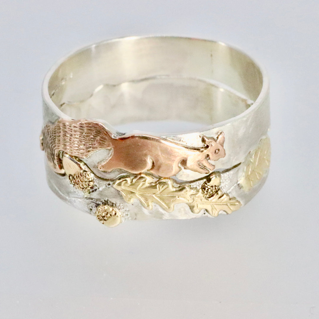 Red Squirrel Acorn Perfect Pair Ring
