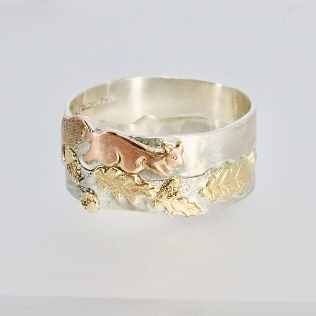 Red Squirrel Acorn Perfect Pair Ring