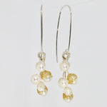 Load image into Gallery viewer, Crocheted Silver &amp; Gold Cluster Earrings
