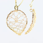 Load image into Gallery viewer, Torchon Gold Lace Drop Earrings
