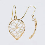 Load image into Gallery viewer, Torchon Gold Lace Drop Earrings
