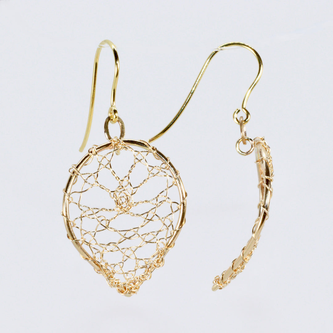 Torchon Gold Lace Drop Earrings