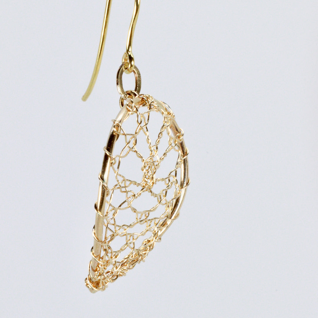 Torchon Gold Lace Drop Earrings