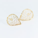 Load image into Gallery viewer, Torchon Gold Lace Stud Earrings
