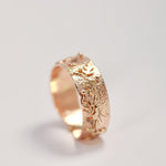 Load image into Gallery viewer, Autumn Leaf Red Gold Ring
