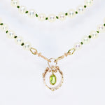 Load image into Gallery viewer, String of Pearls Peridot Rose Gold Necklace
