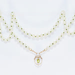 Load image into Gallery viewer, String of Pearls Peridot Rose Gold Necklace
