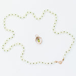 Load image into Gallery viewer, String of Pearls Peridot Rose Gold Necklace
