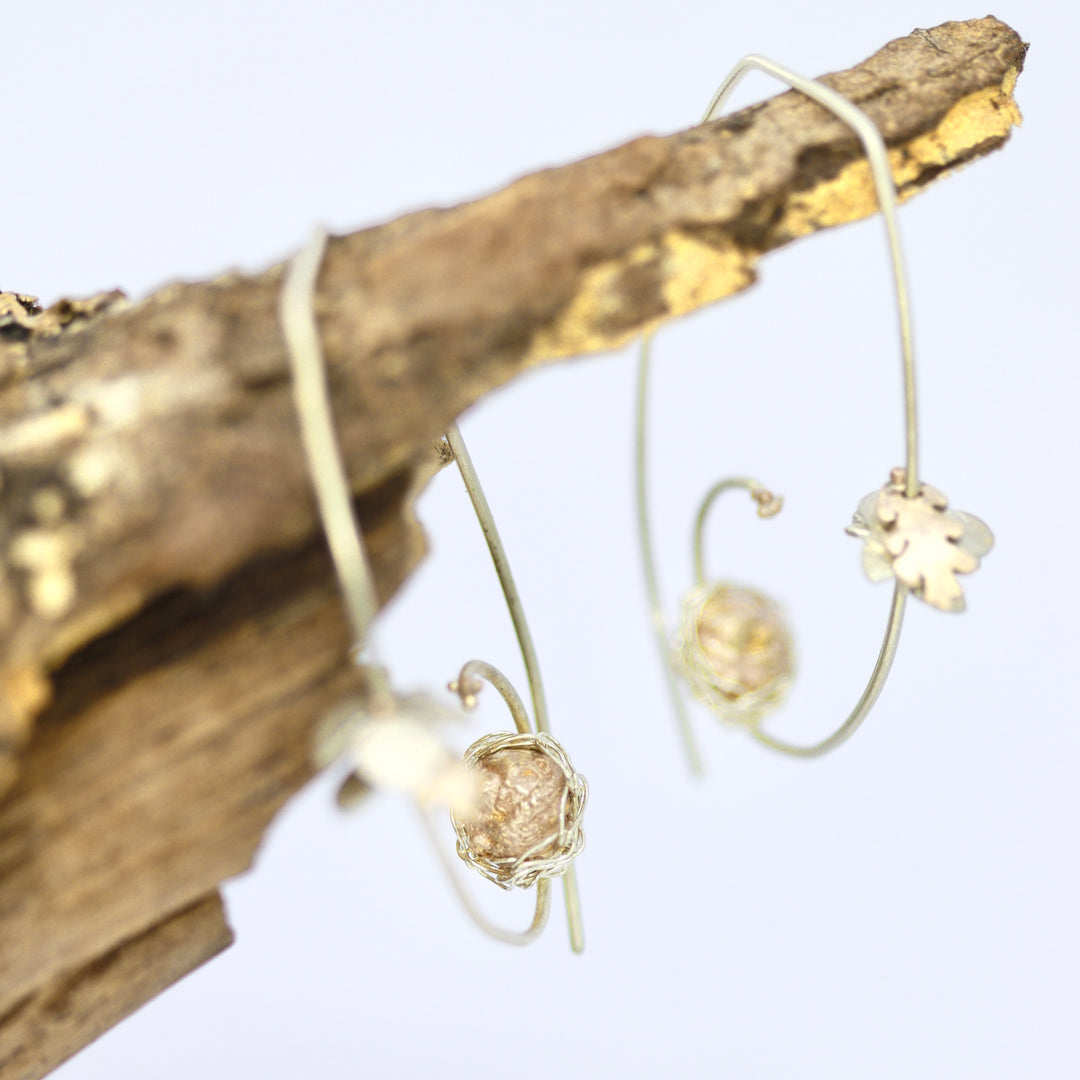 Blackberry Dreams Dormouse Hoop Earrings