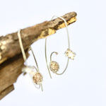 Load image into Gallery viewer, Blackberry Dreams Dormouse Hoop Earrings
