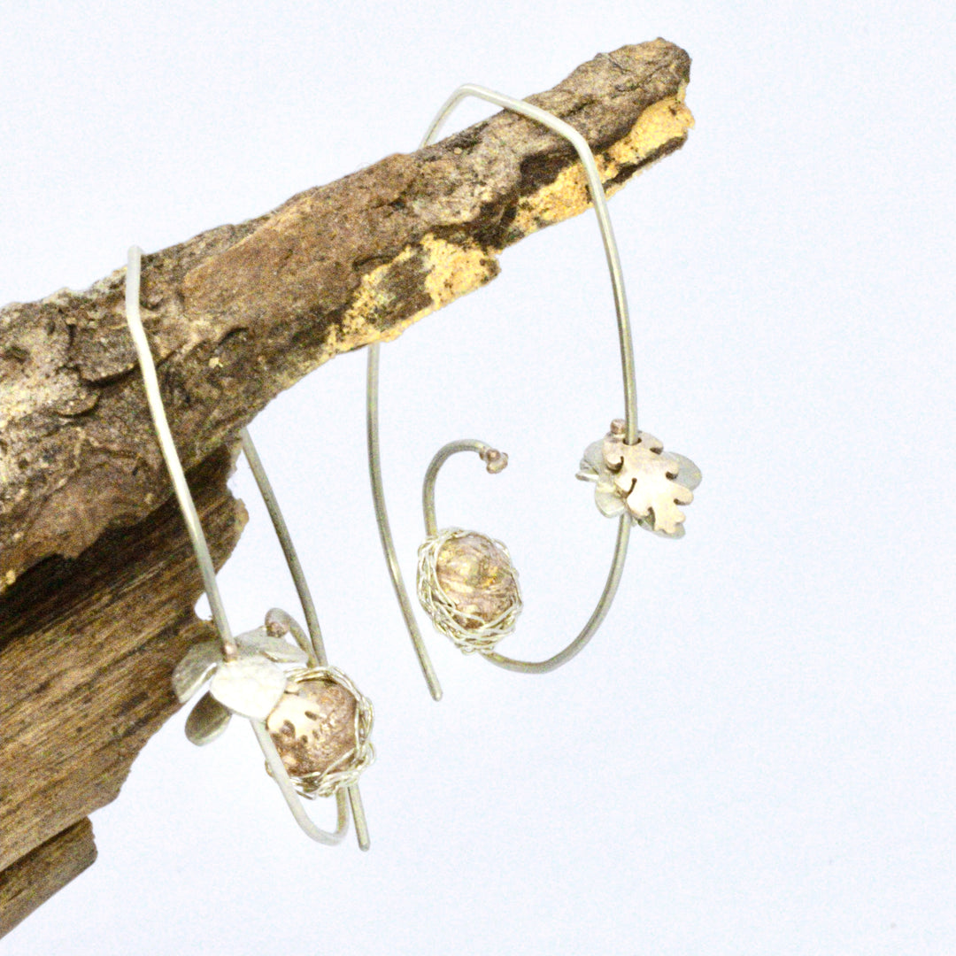 Blackberry Dreams Dormouse Hoop Earrings