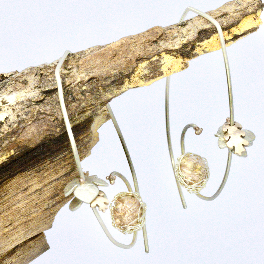 Blackberry Dreams Dormouse Hoop Earrings