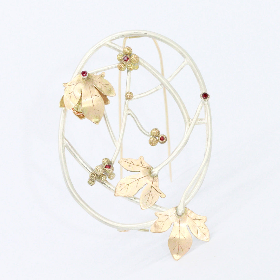 Ivy Silver & Gold Dormouse Brooch