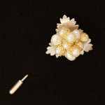 Load image into Gallery viewer, Crocheted Silver Hawthorn Brooch
