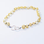 Load image into Gallery viewer, Crocheted Gold Vermeil String of Pearls Bracelet
