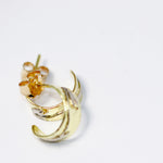 Load image into Gallery viewer, Snowdrop Gold Huggy Hoop Studs
