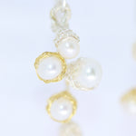 Load image into Gallery viewer, Crocheted Silver &amp; Gold Cluster Earrings
