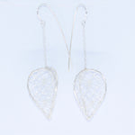 Load image into Gallery viewer, Torchon Silver Lace Large Lantern Drop Earrings
