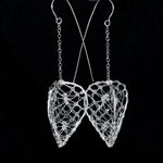 Load image into Gallery viewer, Torchon Silver Lace Large Lantern Drop Earrings
